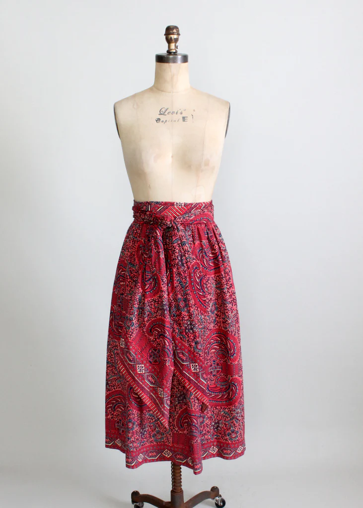 Vintage 1940s Tiki Print Strapless Sundress with Tie Back - Image 5