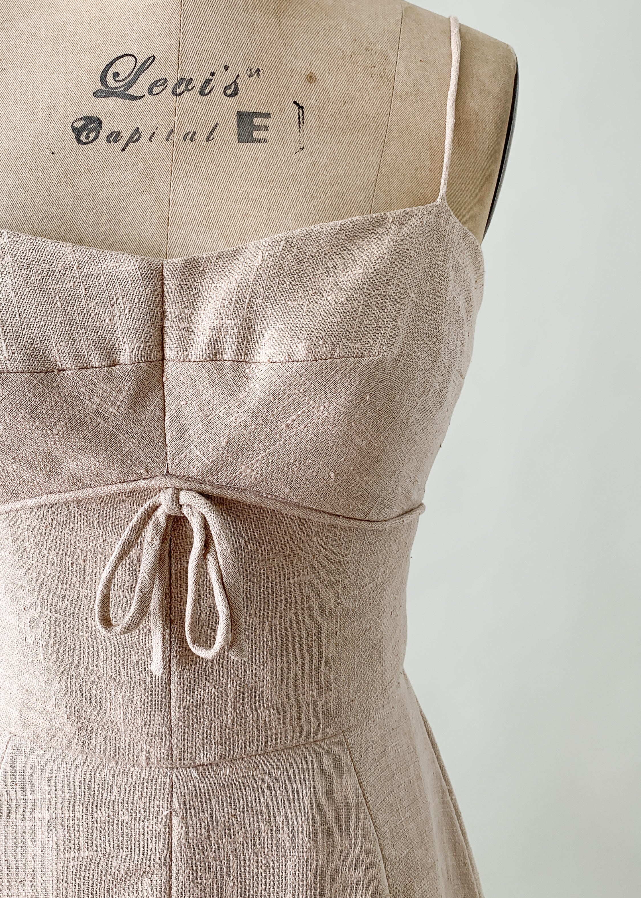 Vintage 1950s Hattie Carnegie Linen Dress - Image 3