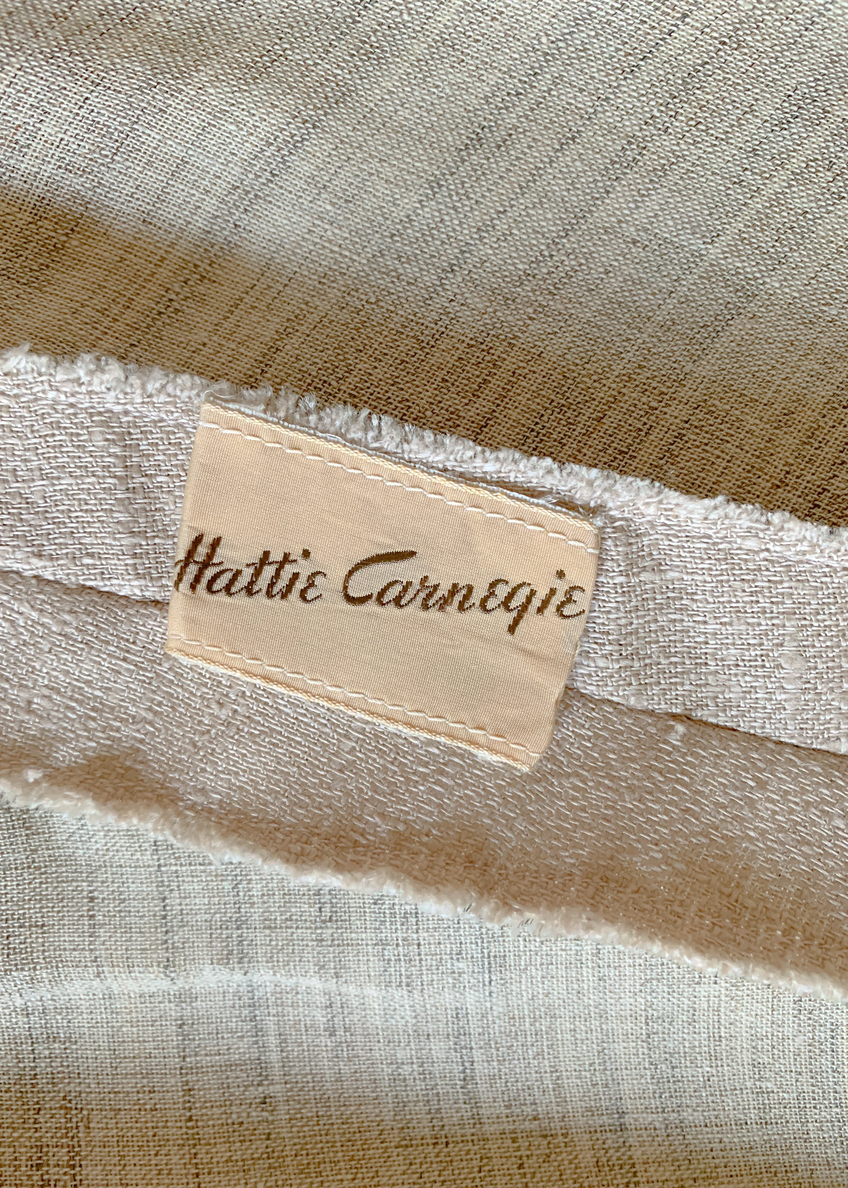 Vintage 1950s Hattie Carnegie Linen Dress - Image 6