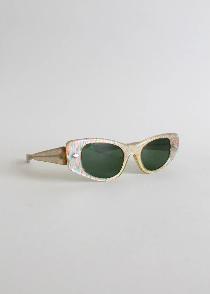 Vintage 1950s Rainbow Sparkle Sunglasses - Image 3