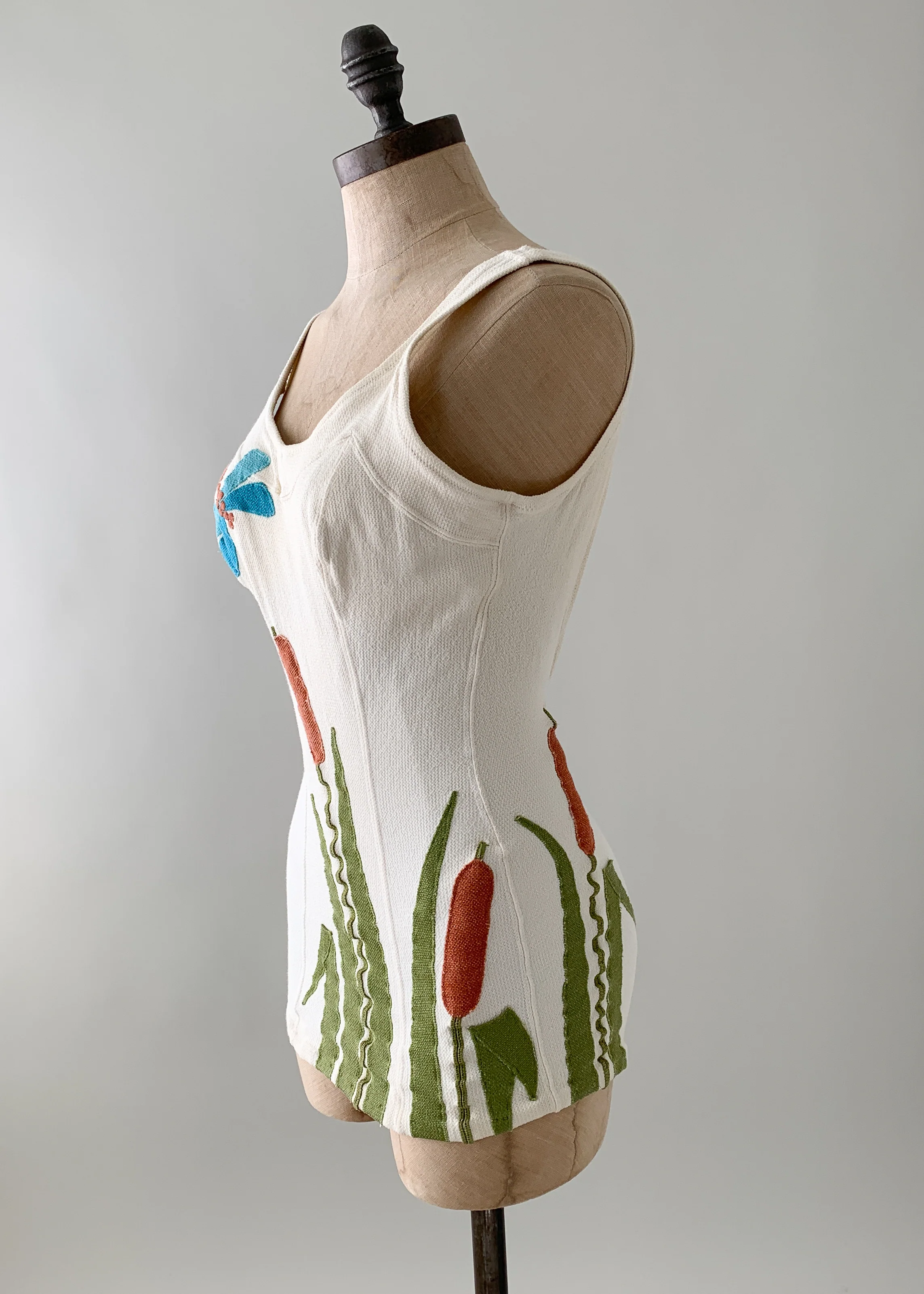 Vintage 1960s Appliqué Swimsuit - Image 4