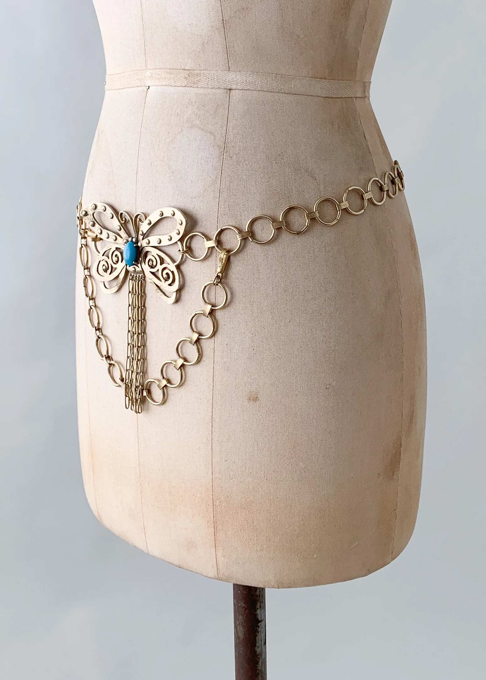 Vintage 1960s Butterfly Chain Belt or Necklace - Image 4