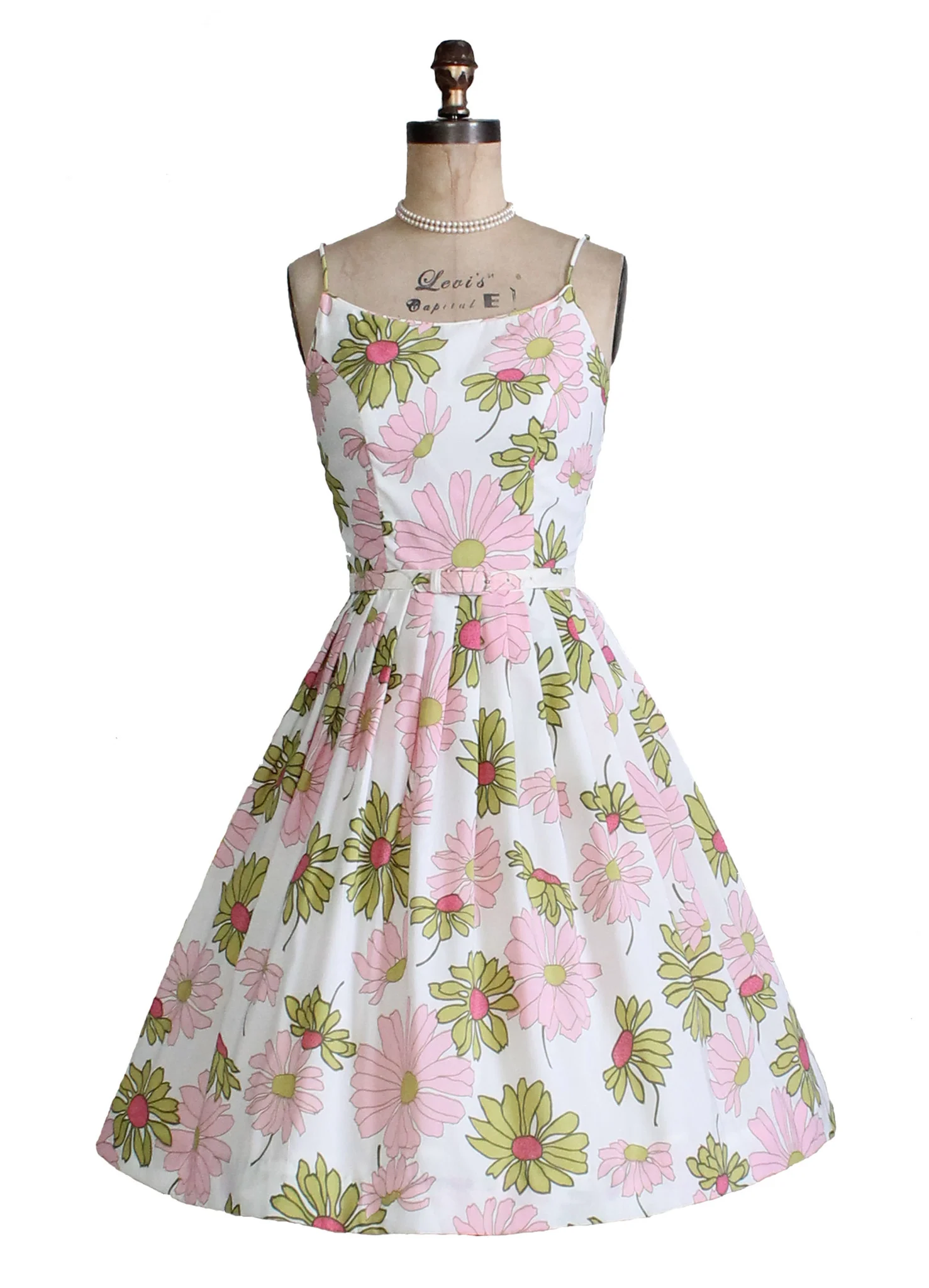 Vintage 1960s Floral Crepe Sundress - Image 8