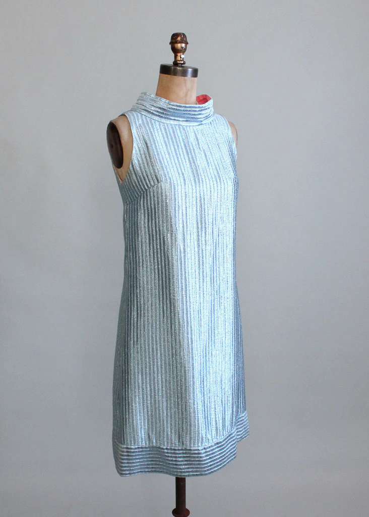 Vintage 1960s Miss Arkin MOD Lame Dress - Image 3