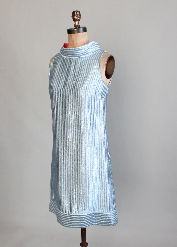 Vintage 1960s Miss Arkin MOD Lame Dress - Image 5