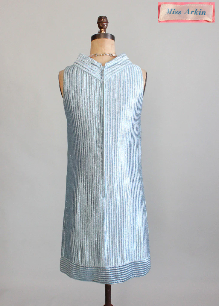 Vintage 1960s Miss Arkin MOD Lame Dress - Image 7