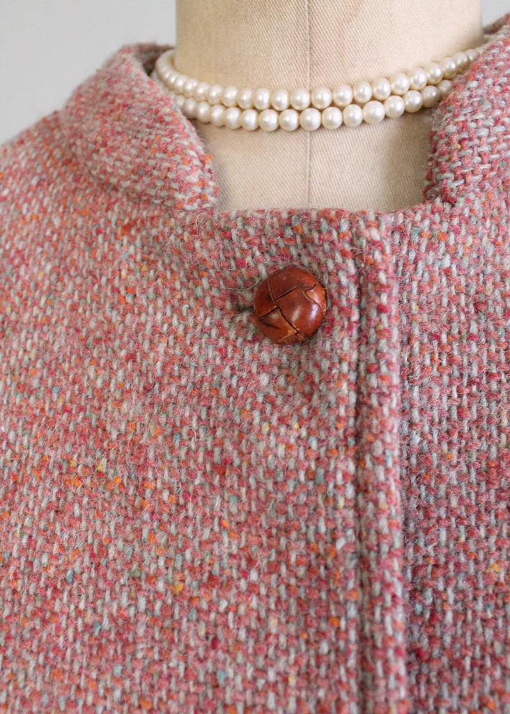 Vintage Early 1960s Anglo Fabrics Tweed Cape - Image 3