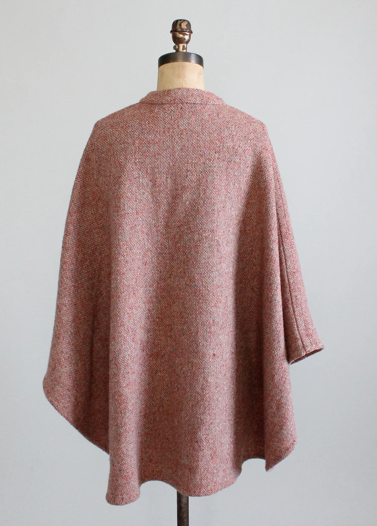 Vintage Early 1960s Anglo Fabrics Tweed Cape - Image 4